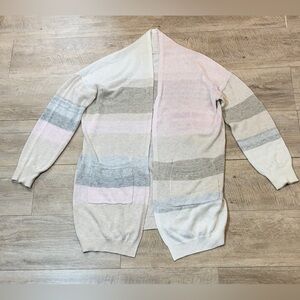 One Grey Day Women’s Linen Blend Open Cardigan Size Small